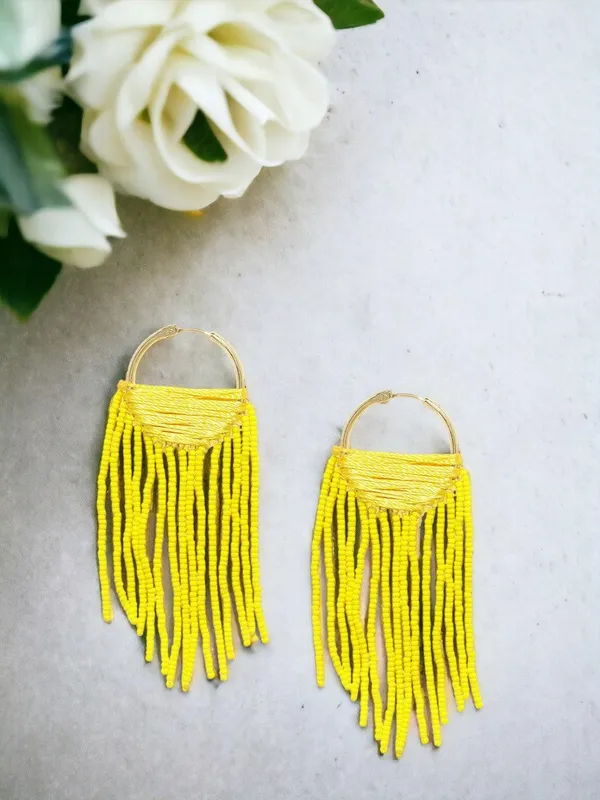 Gold-Toned_Yellow_Circular_Hoop_Earrings_For_Women_&_Girls