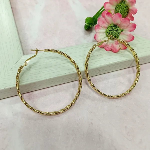 Gold_Twisted_Hoop_Earrings_-_Classic_and_Stylish_Design_For_Women_&_Girls