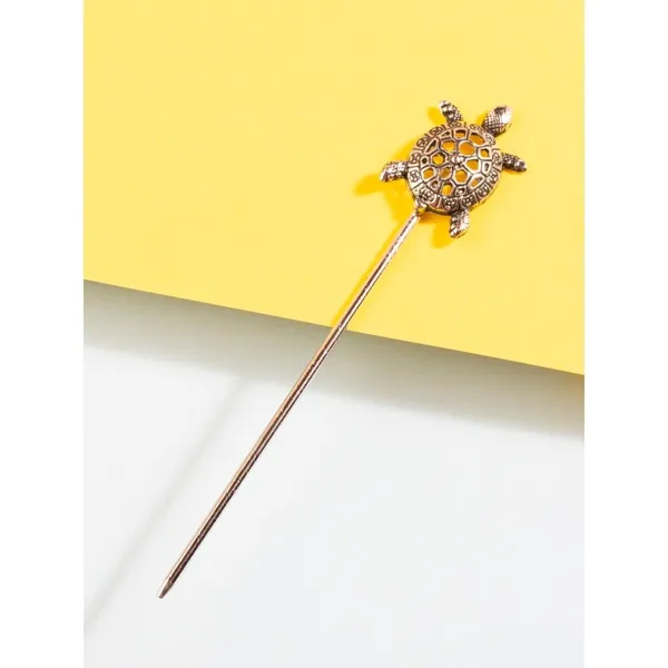 Silver-Toned_Oxidised_Hairstick_For_Women_&_Girls