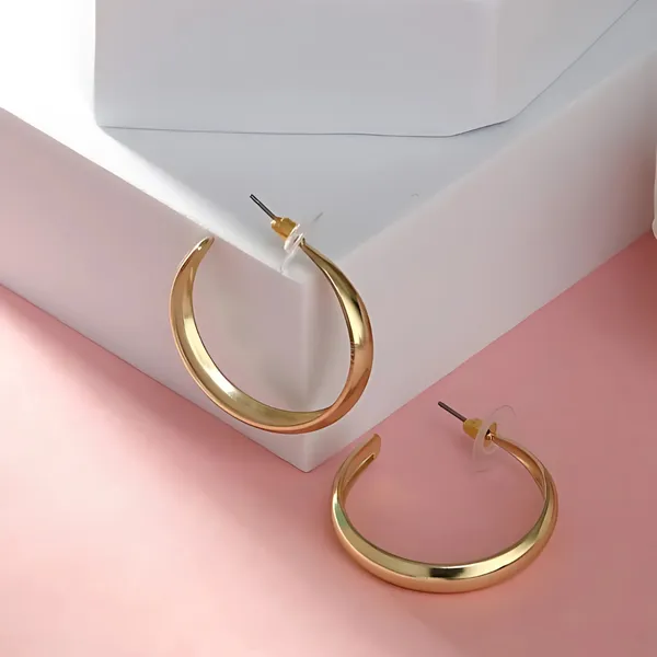 Sleek_Gold_Minimalist_Hoop_Earrings_For_Women_&_Girls