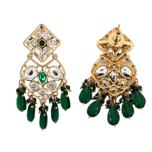 Kundan_Polki_Earrings_with_emrald_Drops_For_Women_&_Girls
