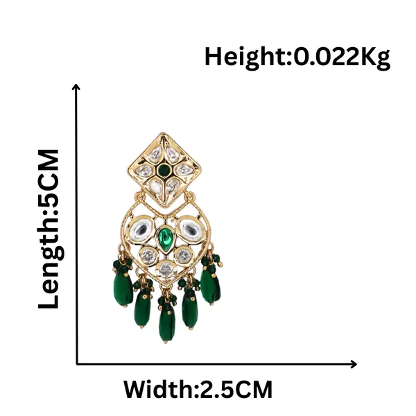 Kundan_Polki_Earrings_with_emrald_Drops_For_Women_&_Girls