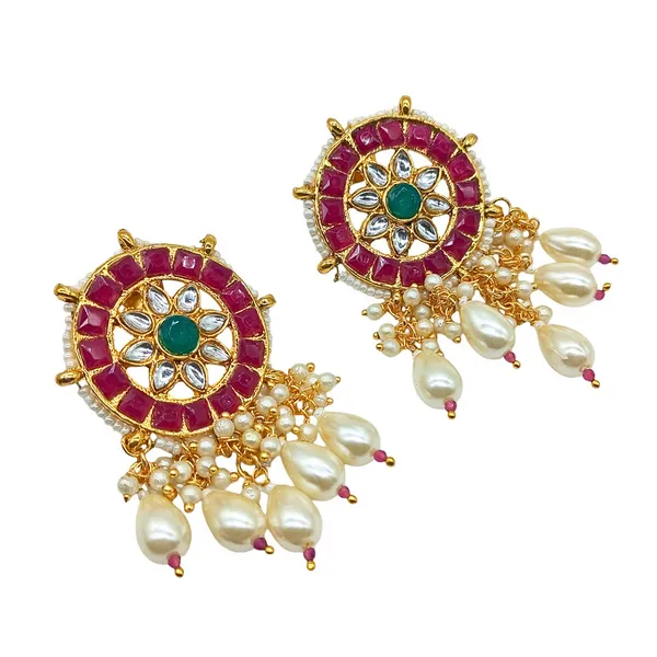 Traditional_Gold_Plated_Red_Ruby_Stones_&_Kundan_Studded_Statement_Earring_For_Women_&_Girls