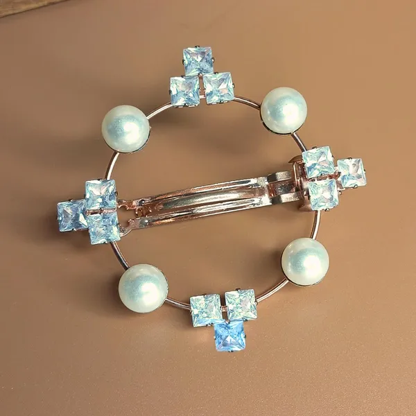 Trendisia_Elegant_Pearl_&_Crystal_Round_Hair_Clip_Ã¢â‚¬â€œ_Rose_Gold_Barrette_For_Women_&_Girls