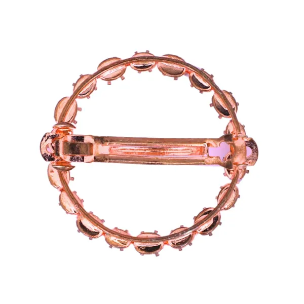 Trendisia_Elegant_Rose_Gold_Round_Hair_Clip_–Oval_Crystal_Barrette_For_Women_&_Girls