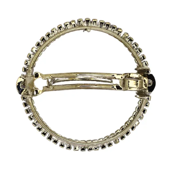Trendisia_Elegant_Round_Crystal_Hair_Clip_–_Silver-Tone_Barrette_with_Baguette-Cut_Stones_For_Women_&_Girls