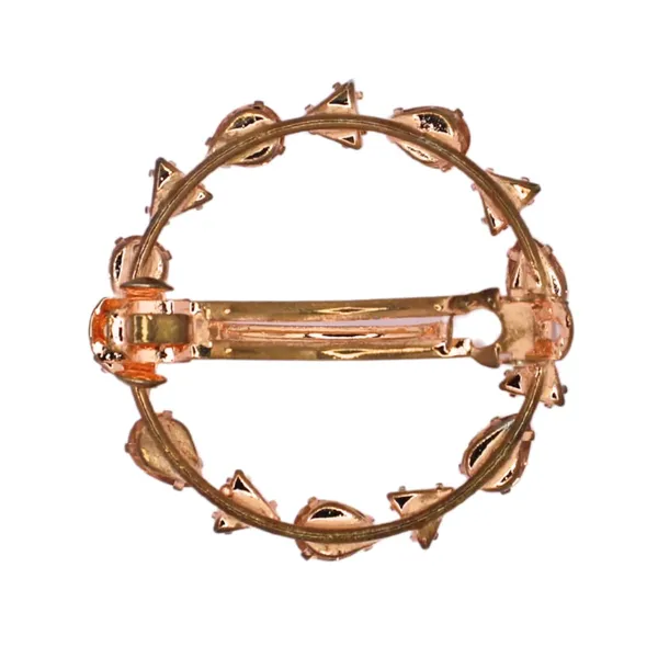 Trendisia_Luxury_Crystal_Hair_Clip_–_Rose_Gold_Round_Barrette_with_Champagne_&_Triangular_Stones_for_Women_For_Women_&_Girls