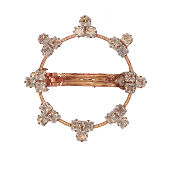 Trendisia_Luxury_Round_Crystal_Hair_Clip_Ã¢â‚¬â€œ_Rose_Gold_Barrette_with_Square-Cut_Stones_For_Women_&_Girls