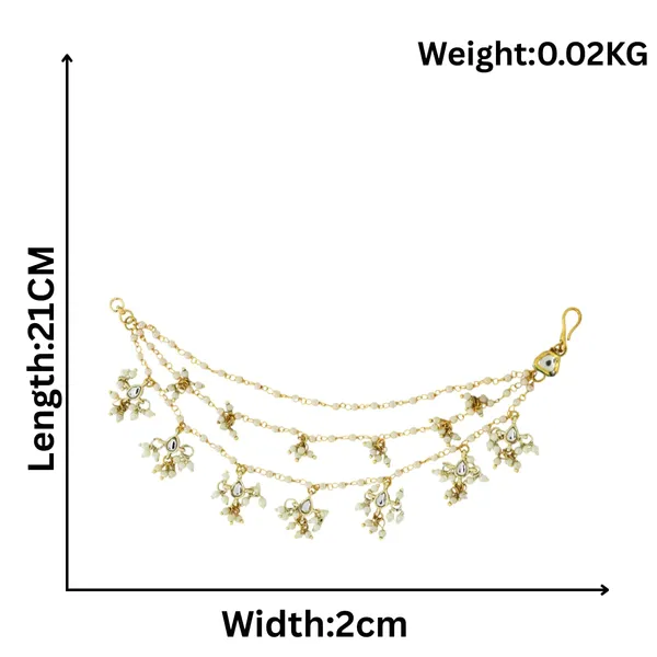 JWELLA_Traditional_Gold_Plated_Alloy_Ear_Chain_Pair_with_Kundan_&_Pearl_Dangling_Design_|_3_Layer_Bridal_Kanser_for_Women_|_Festive_Ethnic_Ear_Accessory_Jewelry