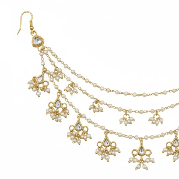 JWELLA_Traditional_Gold_Plated_Alloy_Ear_Chain_Pair_with_Kundan_&_Pearl_Dangling_Design_|_3_Layer_Bridal_Kanser_for_Women_|_Festive_Ethnic_Ear_Accessory_Jewelry