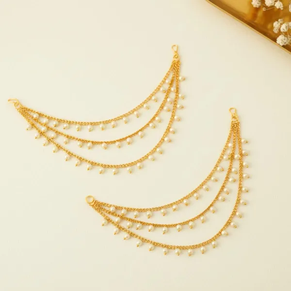 JWELLA_Gold_Plated_3-Layer_Pearl_Ear_Chain_for_Women_&_Girls_|_Bridal_&_Festive_Side_Ear_Chains_for_Traditional_Ethnic_Wear_(Pair)