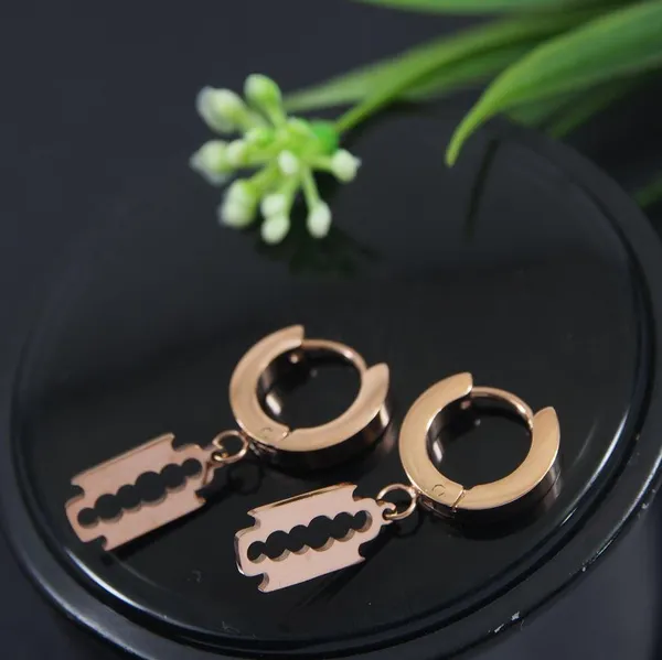Stainless_Steel_Rosegold_Plated_Razor_Blade_Shaped_Hoops_Earring__4060_For_Women_&_Girls