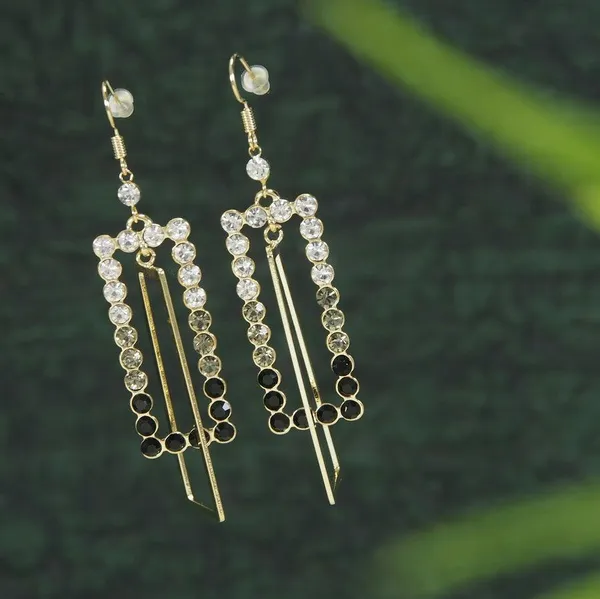 Korean_Gold_Plated_Inlaid_Rectangular_Shaped_Multi_Coloured_Stone_Dangler_Earring-_KRNER_4651_For_Women_&_Girls