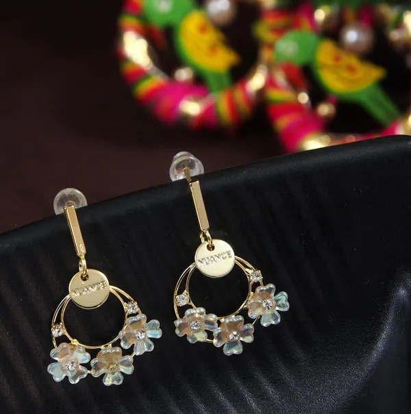 Korean_Gold_Plated_Multi_Floral_Dangler_Earring-_KRNER_2967_For_Women_&_Girls