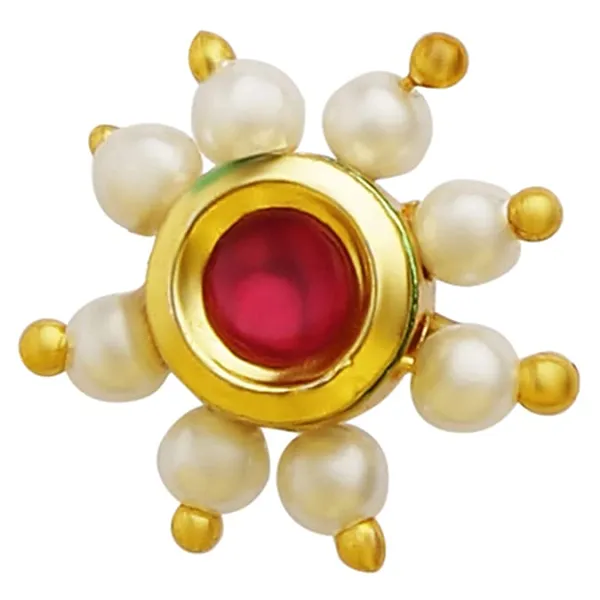 Gold-Plated_Ruby_Kundan_Stone_Studded_Clip-On_Traditional_Nose_Pin_No_Piercing_Required_For_Women_&_Girls