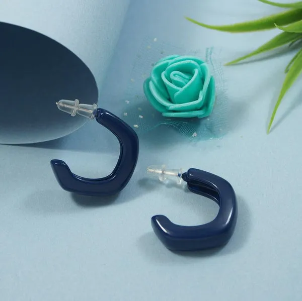 Korean_Blue_Coloured_Curved_Hoops_Earring_For_Women_&_Girls