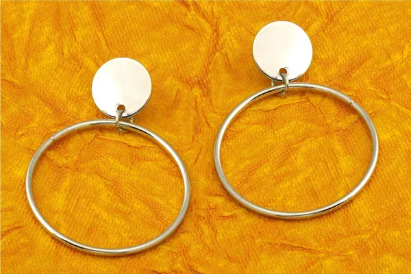Silver_Plated_Geometrical_Ring_Shape_Drop_Earring_76_For_Women_&_Girls