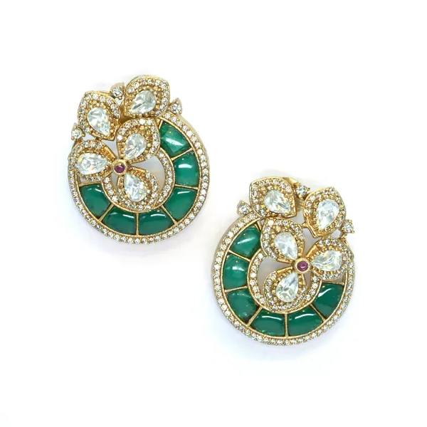 Luxurious_Gold-Plated_Floral_Drop_Earrings_with_Ruby_Accents_For_Women_&_Girls