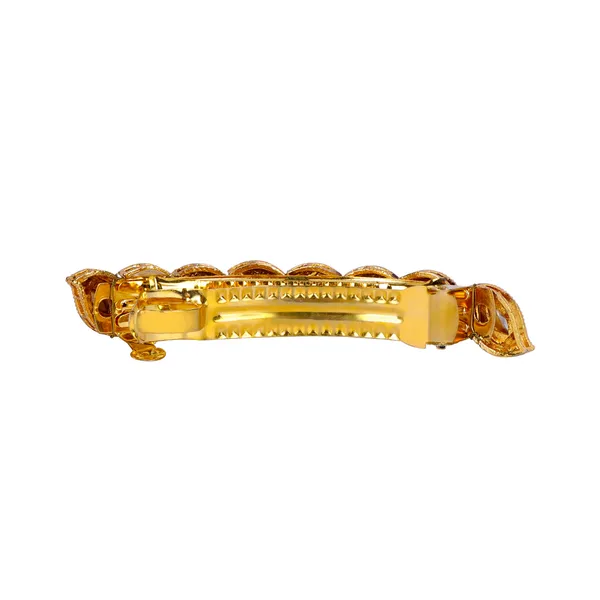 Designer_Brass_Hair_Clip_With_Glass_Stone_For_Women_&_Girls