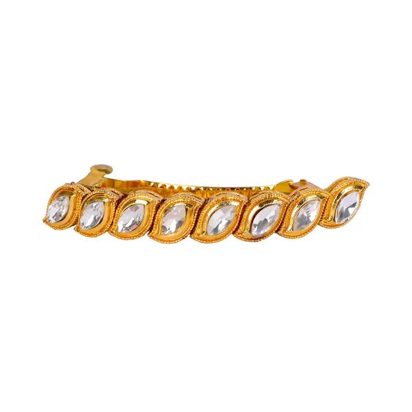 Designer_Brass_Hair_Clip_With_Glass_Stone_For_Women_&_Girls