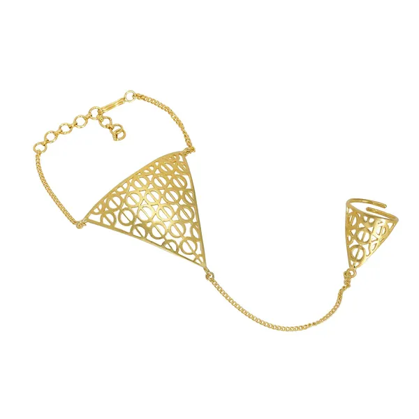 Matt_Gold_Finish_Triangular_Haathphool_with_Ring_for_Women_For_Women_&_Girls