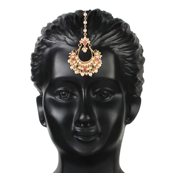 Multi-Color_Kundan_Maang_Tikka_with_Pearl_Detailing_For_Women_&_Girls