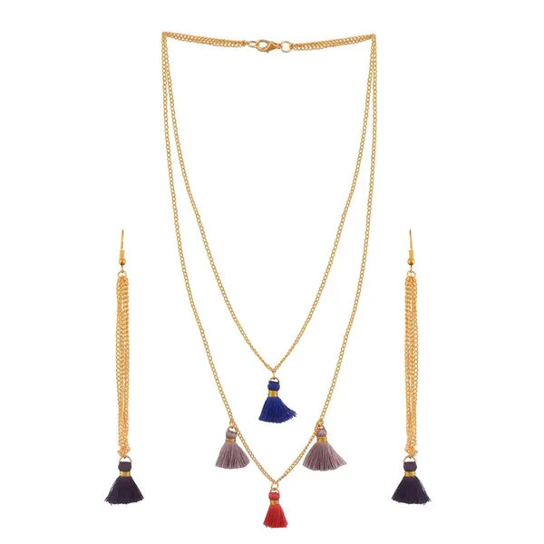 Multicolor_Tassel_Necklace_and_Earring_Set_For_Women_&_Girls