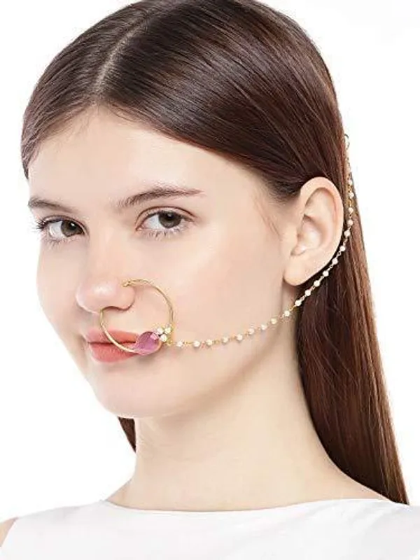 Gold_Plated_Light_Pink_Stone_Nose_Ring_For_Women_&_Girls