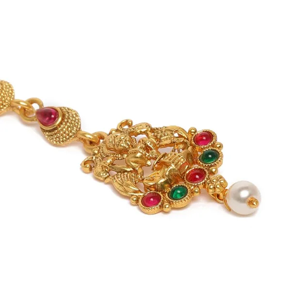 Red_Green_Gold-Toned_Brass-Plated_Stone-Studded_Temple_Maan_For_Women_&_Girls