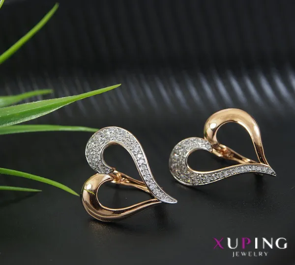 Gold_Plated_Cubic_Zirconia_Heart_Xuping_Earring_For_Women_&_Girls