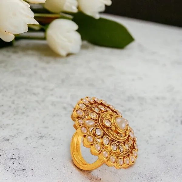 Rajwadi_Gold_Plated_Antique_Pearl_Ad_Finger_Ring_For_Women_&_Girls