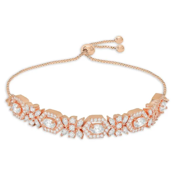 Rose_Gold_Plated_Crystal_Bracelet_For_Women_&_Girls