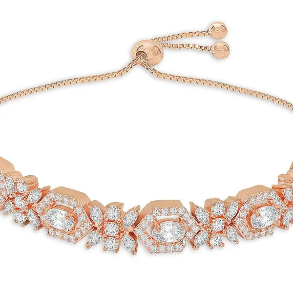 Rose_Gold_Plated_Crystal_Bracelet_For_Women_&_Girls