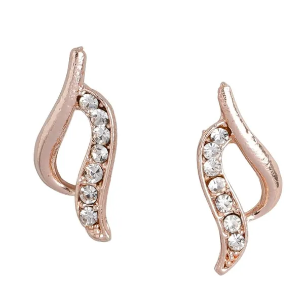 Rose_Gold_Plated_Curved_Crystal_Necklace_Set_With_Matching_Stud_Earrings_–_Elegant_Party_Wear_Jewelry_For_Women_&_Girls