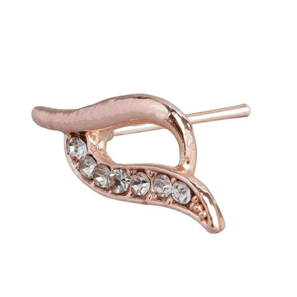 Rose_Gold_Plated_Curved_Crystal_Necklace_Set_With_Matching_Stud_Earrings_–_Elegant_Party_Wear_Jewelry_For_Women_&_Girls