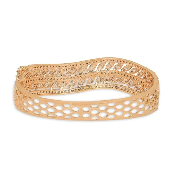 Rose_Gold-Plated_Handcrafted_Bangle_Bracelet_with_American_D_For_Women_&_Girls