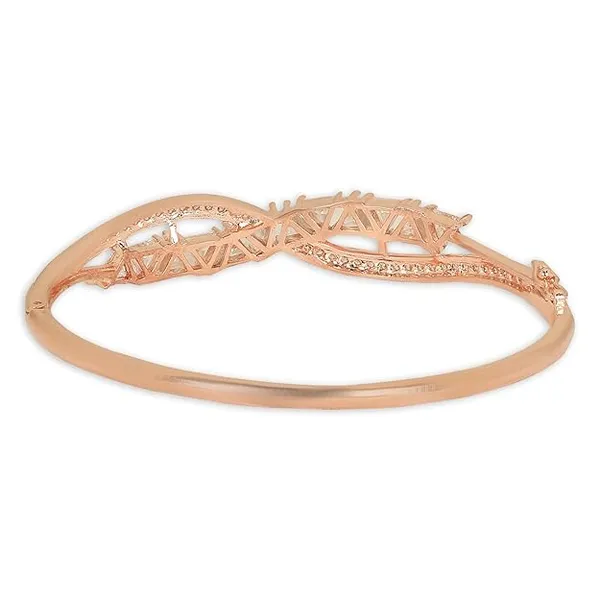 Rose_Gold-Plated_Handcrafted_Cuff_Style_Bracelet_For_Women_&_Girls