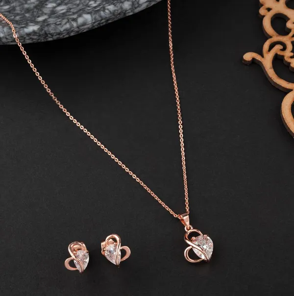 Heart_Shaped_CZ_Chain_Pendent_Set_-_CZNKST_5254_For_Women_&_Girls