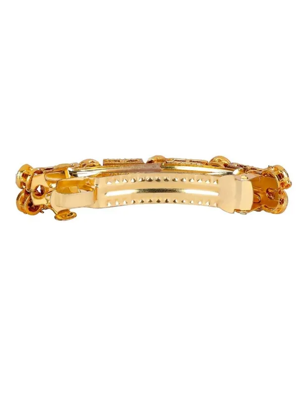 Gold_Plated_Brass_Hair_Clip_With_Glass_Clip_For_Women_&_Girls