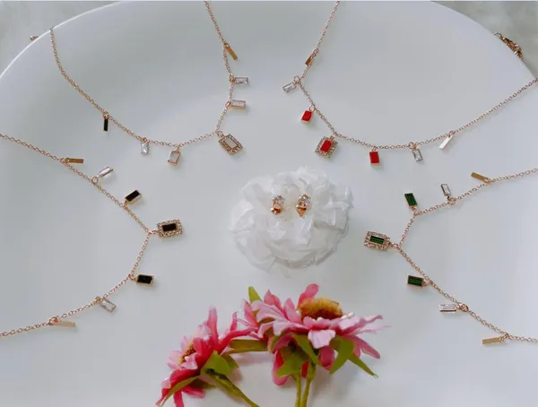 Silver/Gold/Rose_Gold_Plated_Choker_Necklace-_NK_2456_For_Women_&_Girls
