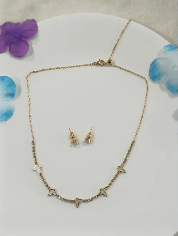 Silver/Gold/Rose_Gold_Plated_Choker_Necklace-_NK_2462_For_Women_&_Girls