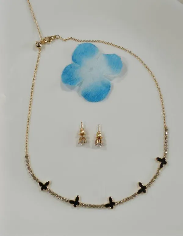 Silver/Gold/Rose_Gold_Plated_Choker_Necklace-_NK_2462_For_Women_&_Girls