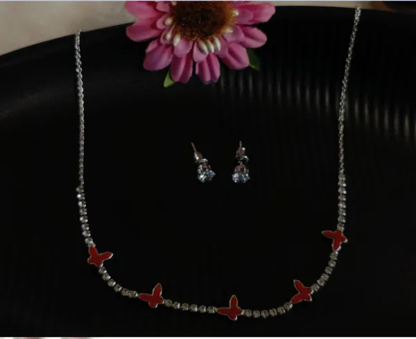 Silver/Gold/Rose_Gold_Plated_Choker_Necklace-_NK_2462_For_Women_&_Girls