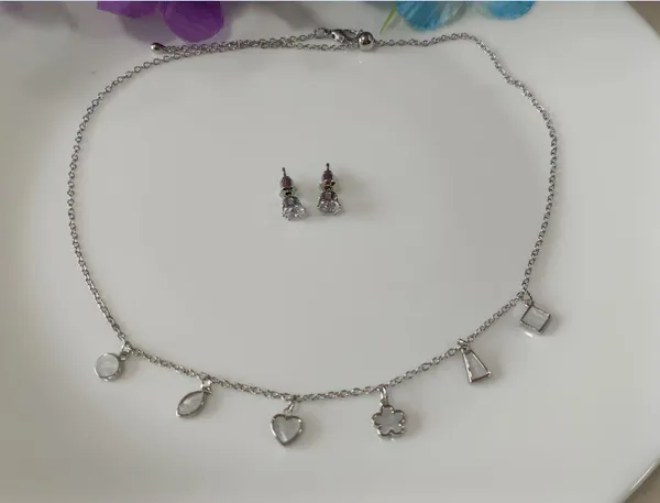 Silver/Gold/Rose_Gold_Plated_Choker_Necklace-_NK_2463_For_Women_&_Girls