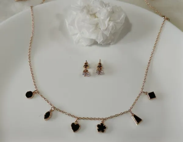 Silver/Gold/Rose_Gold_Plated_Choker_Necklace-_NK_2463_For_Women_&_Girls