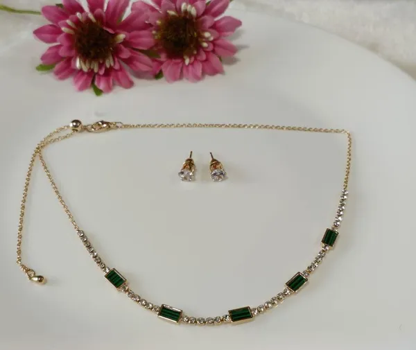 Silver/Gold/Rose_Gold_Plated_Choker_Necklace-_NK_2464_For_Women_&_Girls