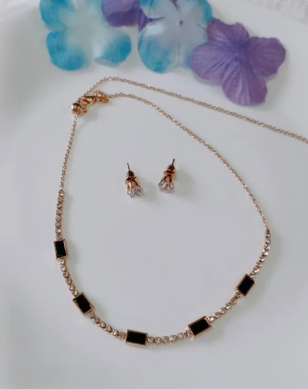 Silver/Gold/Rose_Gold_Plated_Choker_Necklace-_NK_2464_For_Women_&_Girls