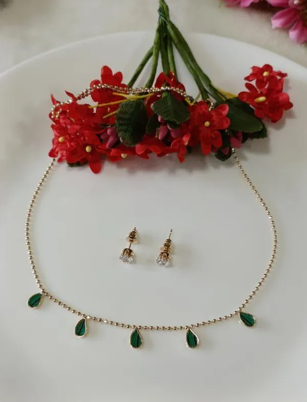 Silver/Gold/Rose_Gold_Plated_Choker_Necklace-_NK_2465_For_Women_&_Girls