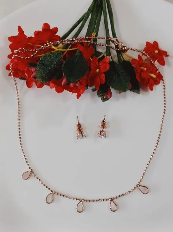 Silver/Gold/Rose_Gold_Plated_Choker_Necklace-_NK_2465_For_Women_&_Girls