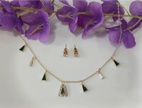 Silver/Gold/Rose_Gold_Plated_Choker_Necklace-_NK_2466_For_Women_&_Girls
